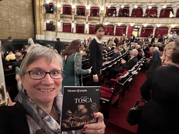 Sheila Gallant-Halloran of Lush Life Travel at the Vienna Opera House seeing Tosca