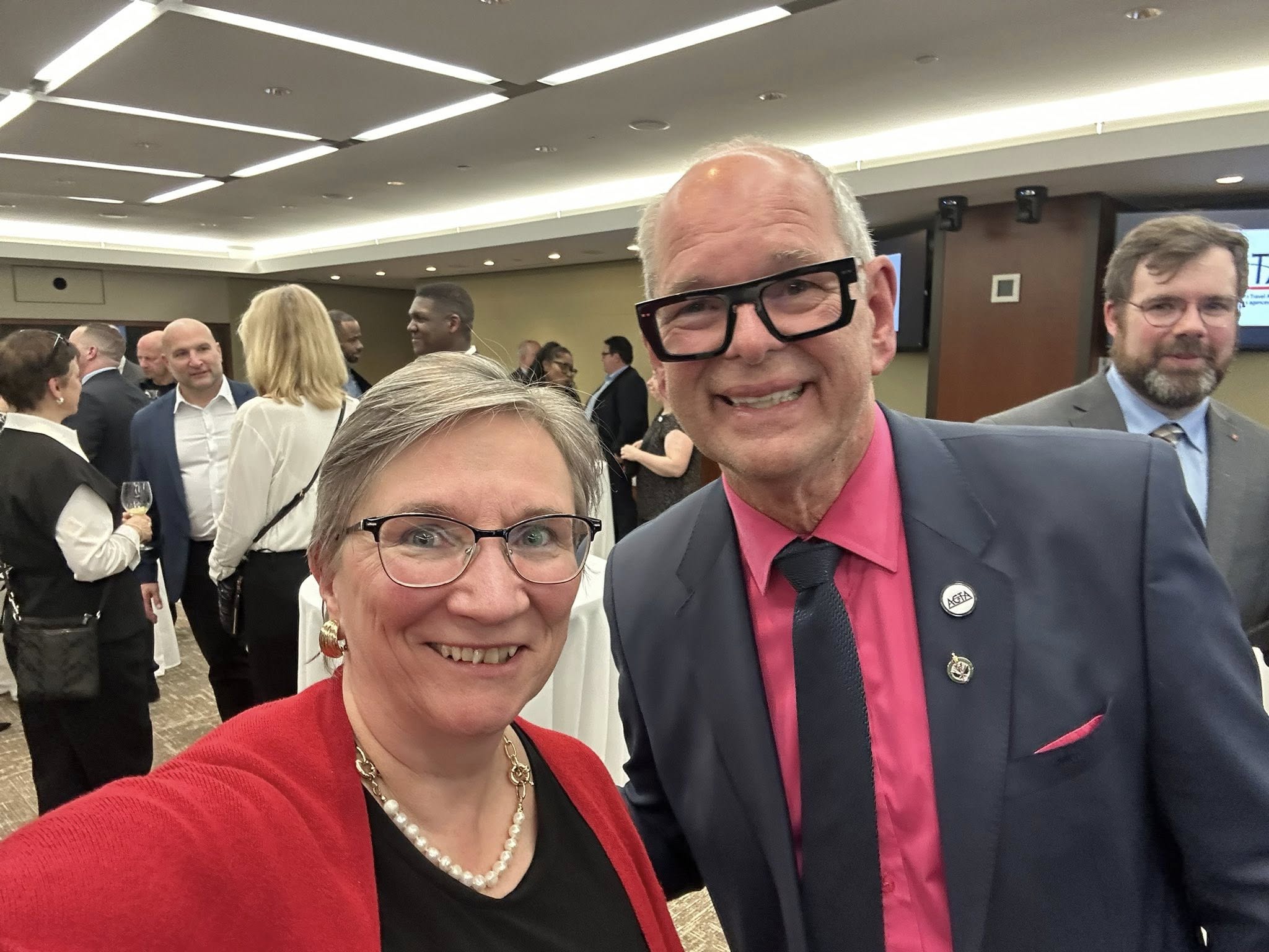 Sheila in conversation with MP Ernie Klassen