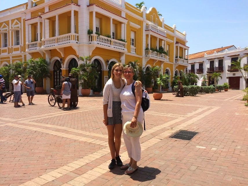 Sheila Gallant-Halloran and her daughter Ciara in Cartagena, Colombia