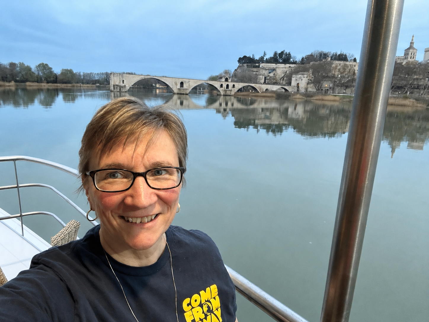 Sheila Gallant-Halloran of Lush Life Travel on a river cruise in Avignon