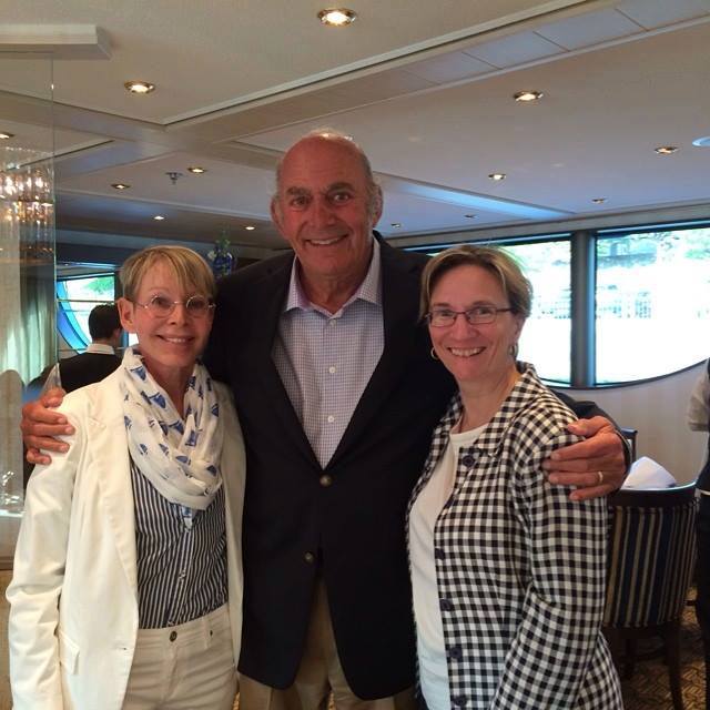 Sheila Gallant-Halloran with Arthur and Ronni Tauck in Europe, 2013, on the river cruise where she earned her Tauck Certified Advisor status