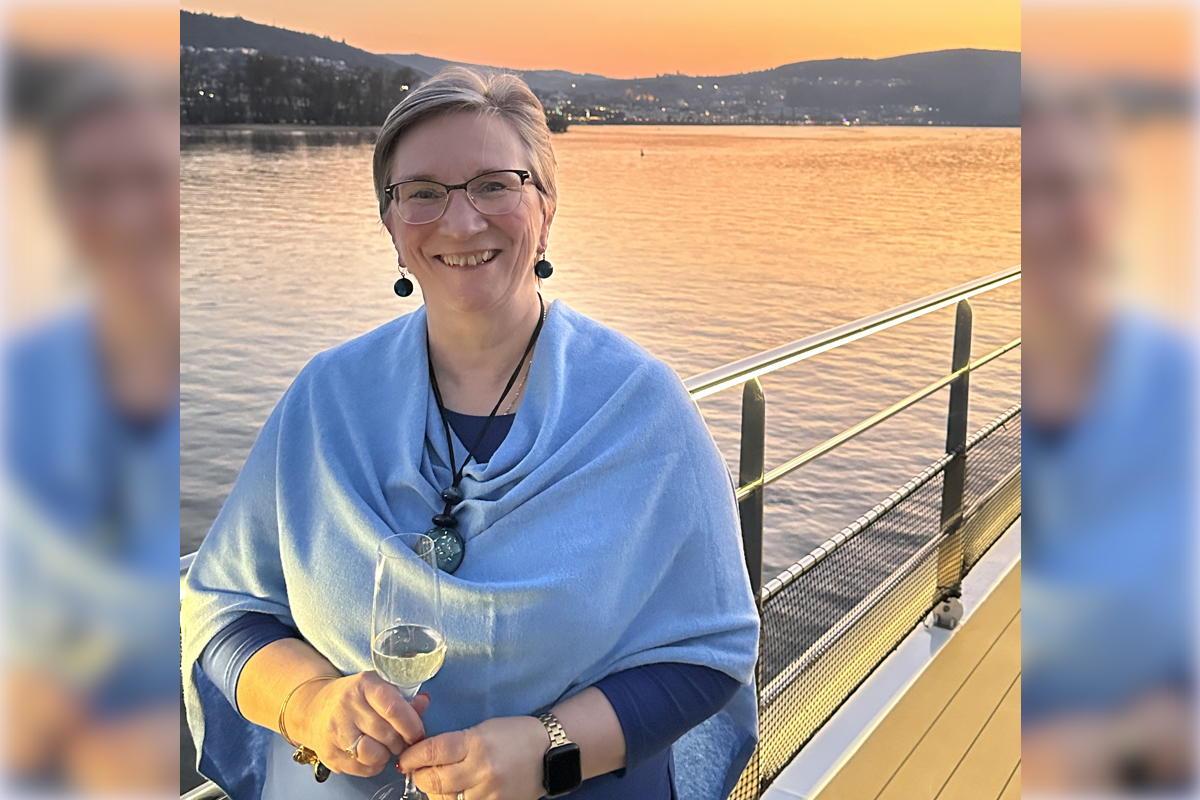 Sheila Gallant-Halloran on the Rhine river.
