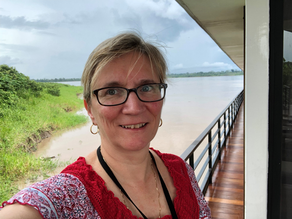 Sheila Gallant-Halloran in the Peruvian Amazon on an expedition cruise.